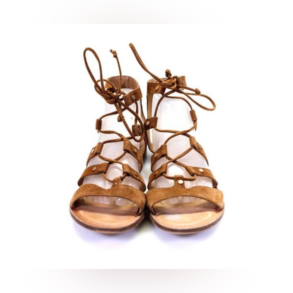Dolce Vita brown suede lace up sandals size 6.5